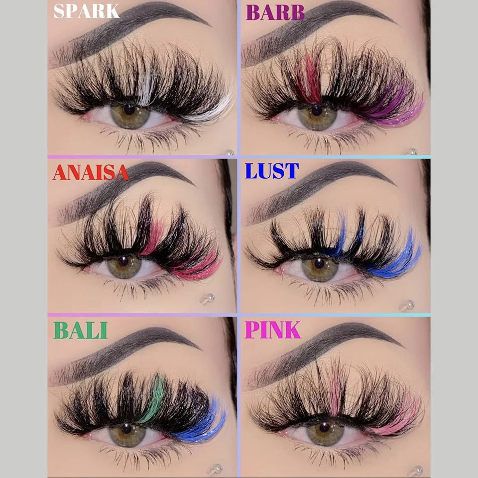 Multi Colored Lashes 25 MM Lashes