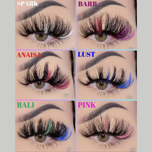 Multi Colored Lashes 25 MM Lashes